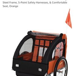 2 Seat bike Tralier For Kids