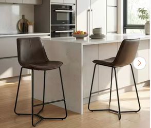 Brand new in box 2 Vintage faux leather bar stools
