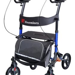 Aliseniors Vertical Walk with Seat for Elderly, Roller Roller Extra Width for Standing with Paid Hugs, All-Ground Wheels of 8," Medical Walkers