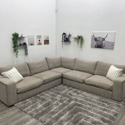 Grey Sectional Couch - Free Delivery 