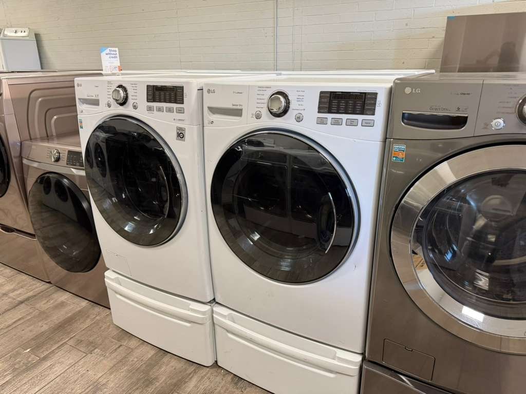 LG front load washer and dryer set gas dryer with warranty 