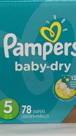 Pampers size 5 👶👶👶👶👶👶👶 (78 diapers) ($23