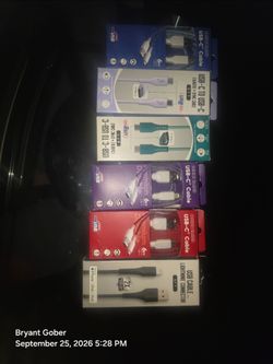 Lot of 6 Assorted 6ft Charging Cables (USB-C & Lightning) 18 for all ofv3 dollars each