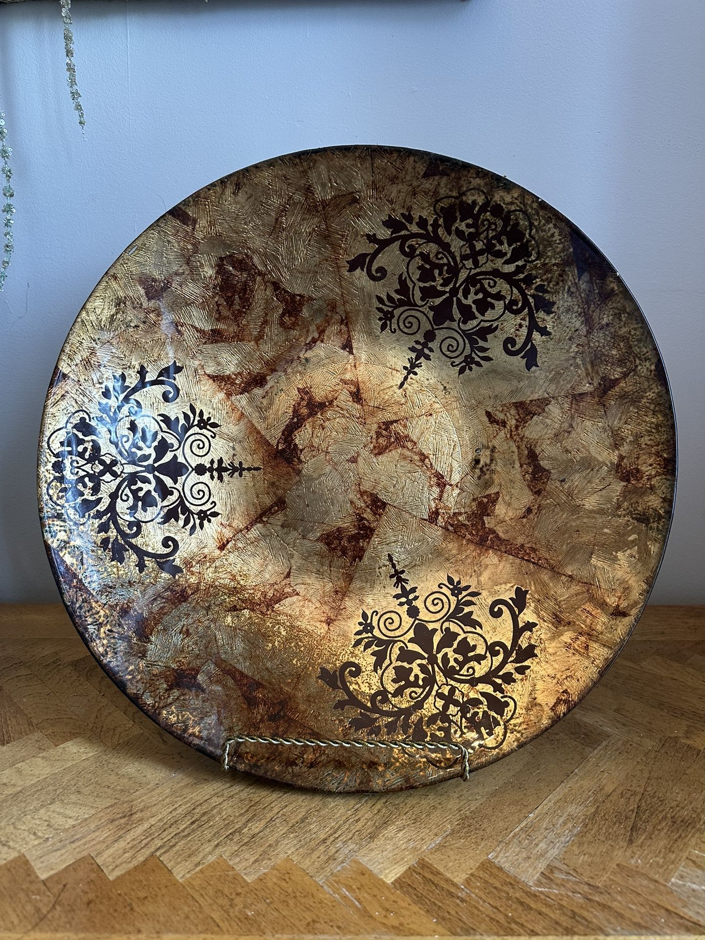 Glass Decoration Beautiful Round  With Stand 16 Inc