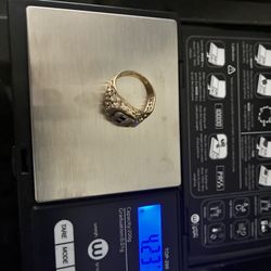 Gold Nugget Initial Ring