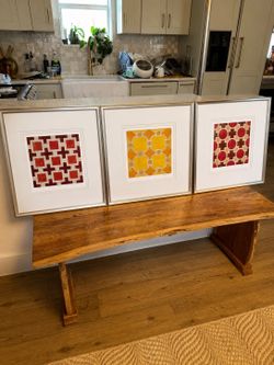 Limited Edition Framed Geometric Art Print Set of 3 | Signed & Numbered | 20” x 20” Each
