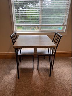 Small table and two chairs