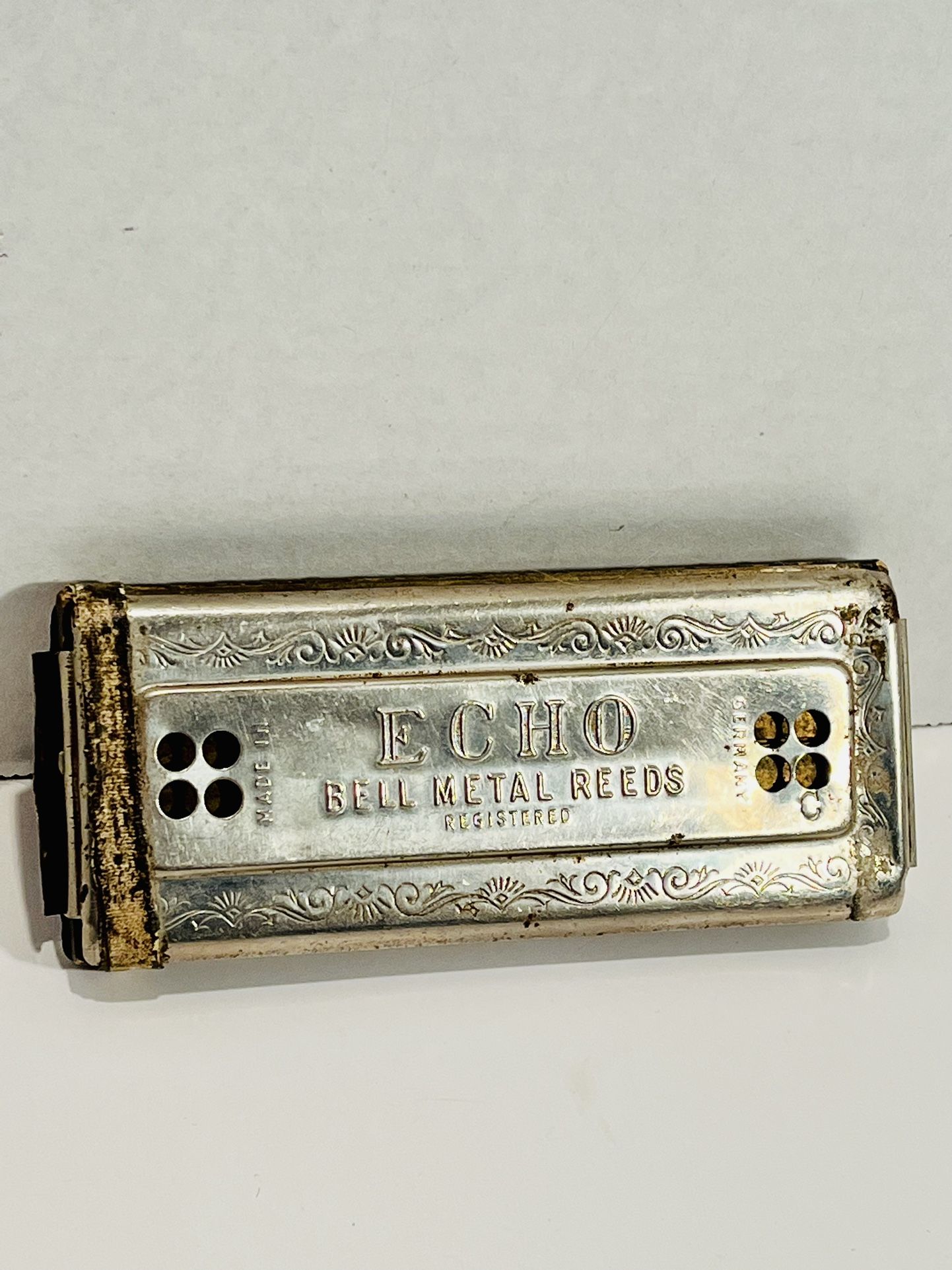 Vintage M. HOHNER HARMONICA ECHO HARP - Double Sided Made in Germany