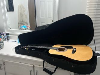 Burswood acoustic guitar with case