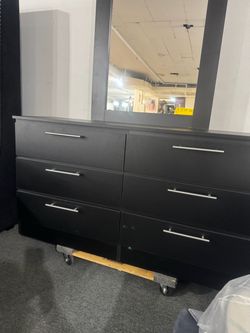 Dresser and mirror