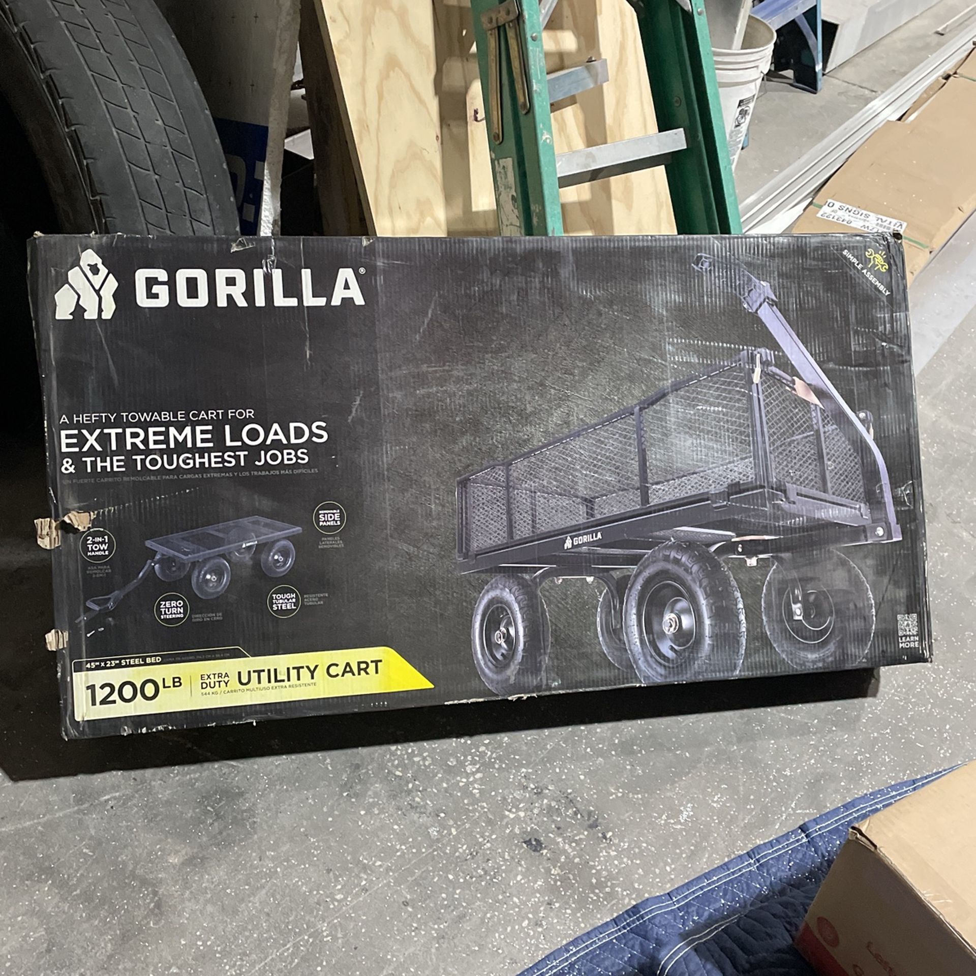 Brand New In Box Gorilla Utility Cart -1200lb Capacity