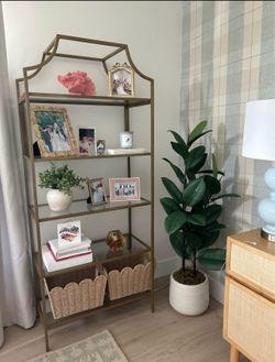 Talk 80 Inches Gold Wayfair Bookcase Bookshelf