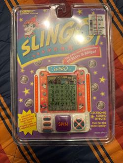 Vintage 1998 SLINGO Tiger Handheld Electronic LCD GAME  Slots Bingo Factory Seal