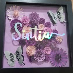 Graduation Flower Shadow Box 12x12 Or 8x8