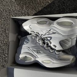 Reebok Question Mid - Silver Toe (Men)