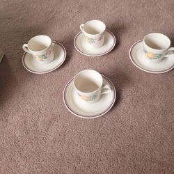 Corelle Abundance Pattern 8oz cup 6oz saucer Set Of 8