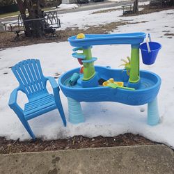 Price is firm... Children's waterfall water table with free chair