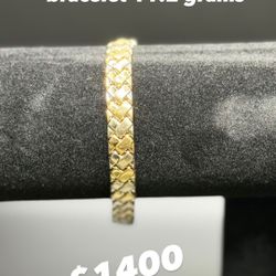 14k Gold Braided Bracelet