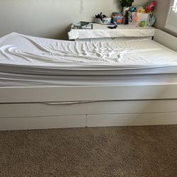 Twin Trundle Bed With Two Drawers
