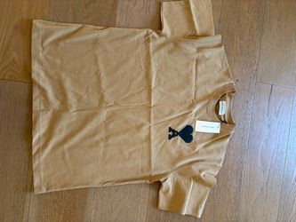 AMI Paris Ami de Coeur T-Shirt Camel/Evergreen Size Small (S) NWT