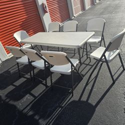 8 New Chairs With Table 