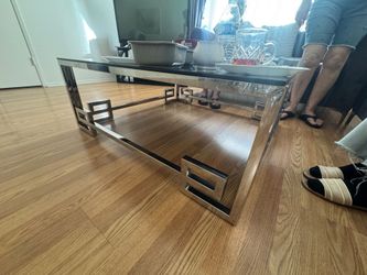 Coffee Middle Table Black top Glass