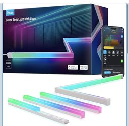 Govee RGBIC LED Strip Lights 32.8ft with Covers, Smart Lights Work with Alexa and Google Assistant, LED Diffuser Channel with LED Lights for Bedroom, 