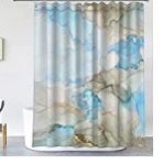 Brand new Colorful Marbke Shower Curtain With Rings Included