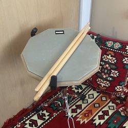 Drum pad with sticks and bag