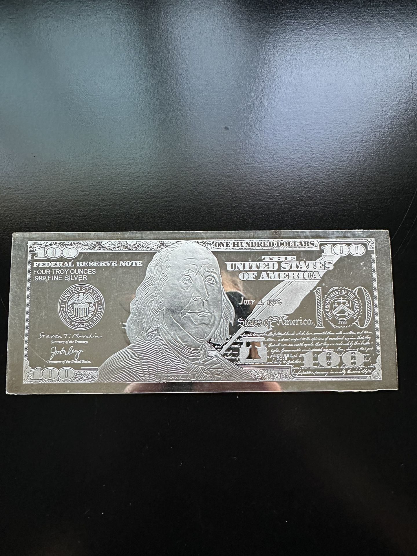 2018 4oz Silver $100 Bill