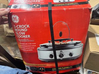 GE Slow Cooker High Quality 3 Crock Round