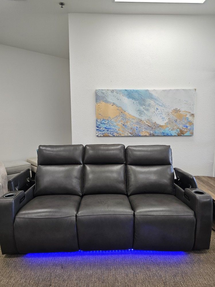 Leather Sofa Greymel 