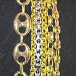 10k & 14k All Different Styles Of Chains 