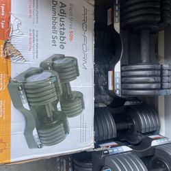 NEW! ProForm Rapid-Strike Dumbbells - Adjustable 10 - 50lbs 