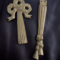 Vintage Brass Bow and Tassel -  "Empire Cartouche" Style