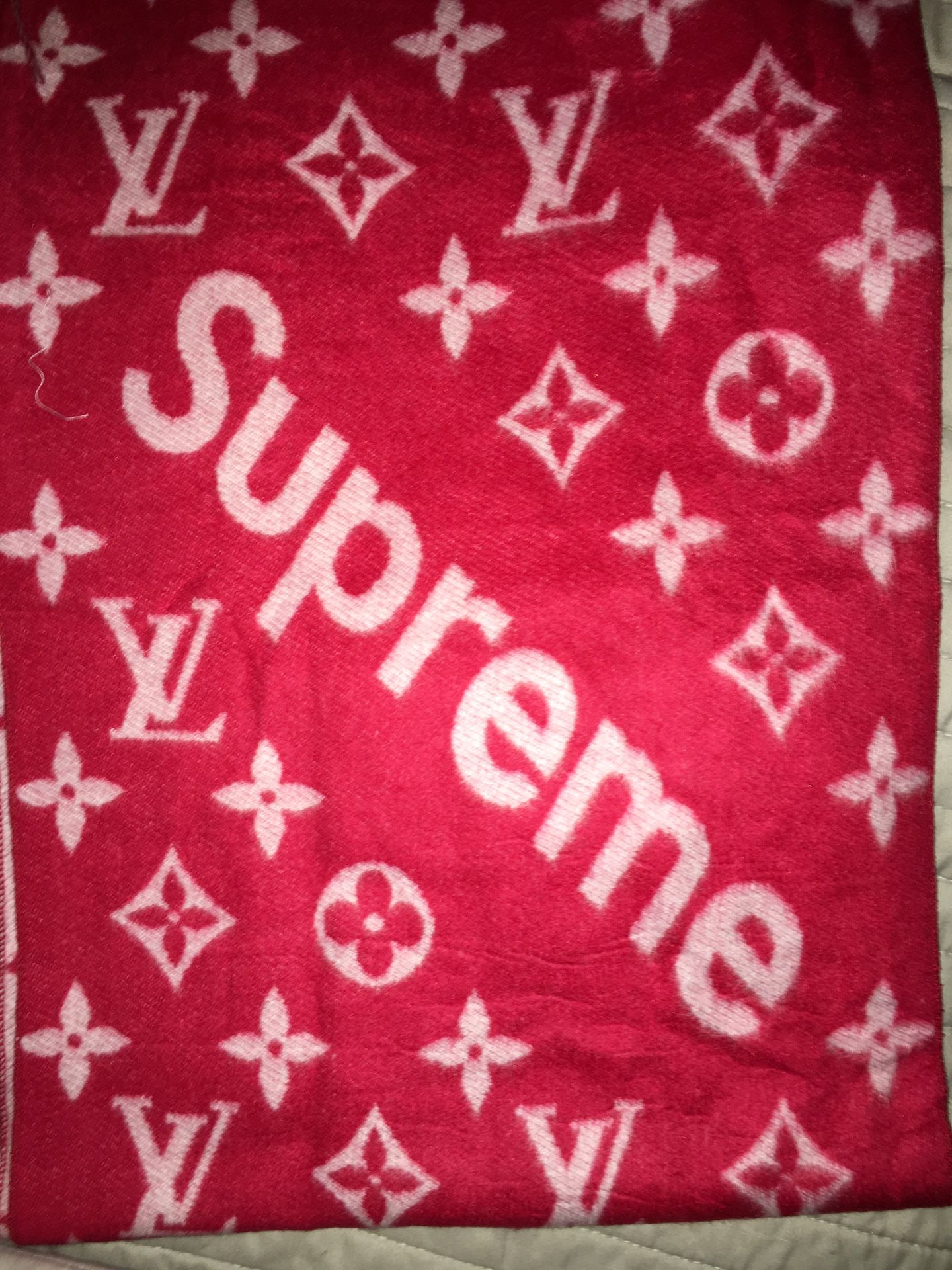 Louis Vuitton/Supreme scarf