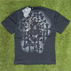 Chrome Hearts Embroidered Cross Black T Shirt