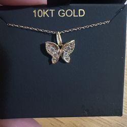 Gold Butterfly Necklace 