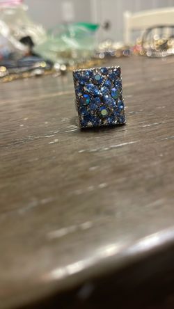 Blue Rhinestone  Ring 