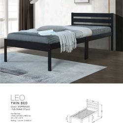 Twin Size Bed Frame With Mattress Memory Foam 6 High 