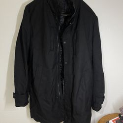 Zara Men's Black Jacket Coat Slim Fit