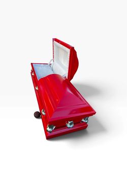 Halloween supreme Red Coffin Scary curio