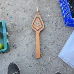 VINTAGE  WOOD  AND LEATHER 28"×6" FIREPLACE  BELLIWS