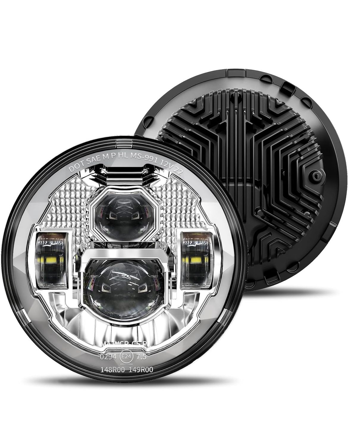 LED Round Headlights - 7 Inch - HWSTAR