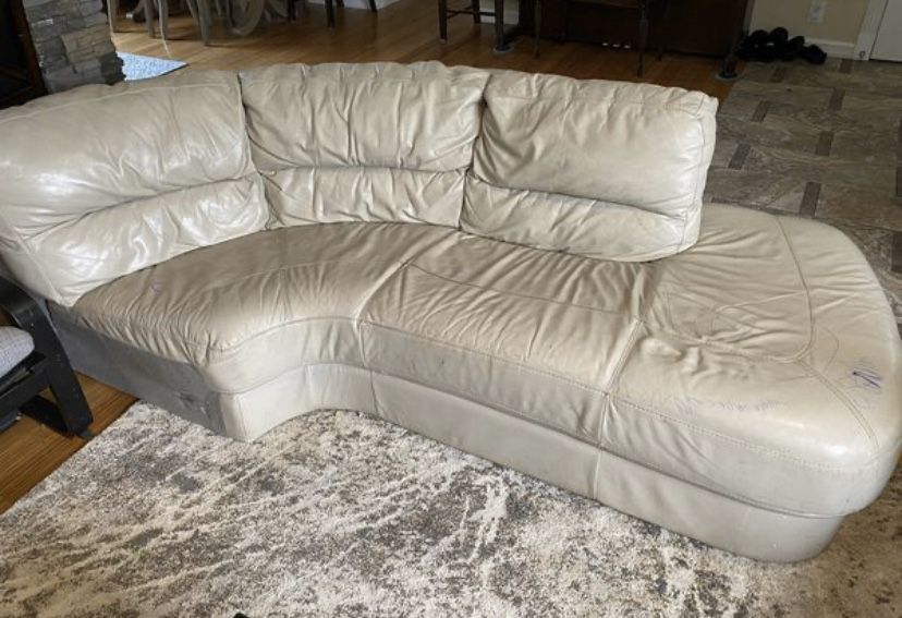 FREE leather rounded sectional