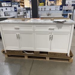 NEW 72” Double Vanity – Marble Top