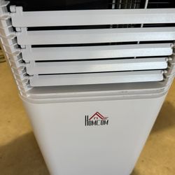 Used HOMCOM 8000 BTU Mobile Air Conditioner for Cooling and Dehumidifying, Remote Control, 24H Timer, LED Display, White