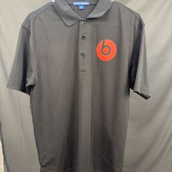 Beats by Dre Black Polo Shirt – Port Authority – Size M – Red Beats Logo