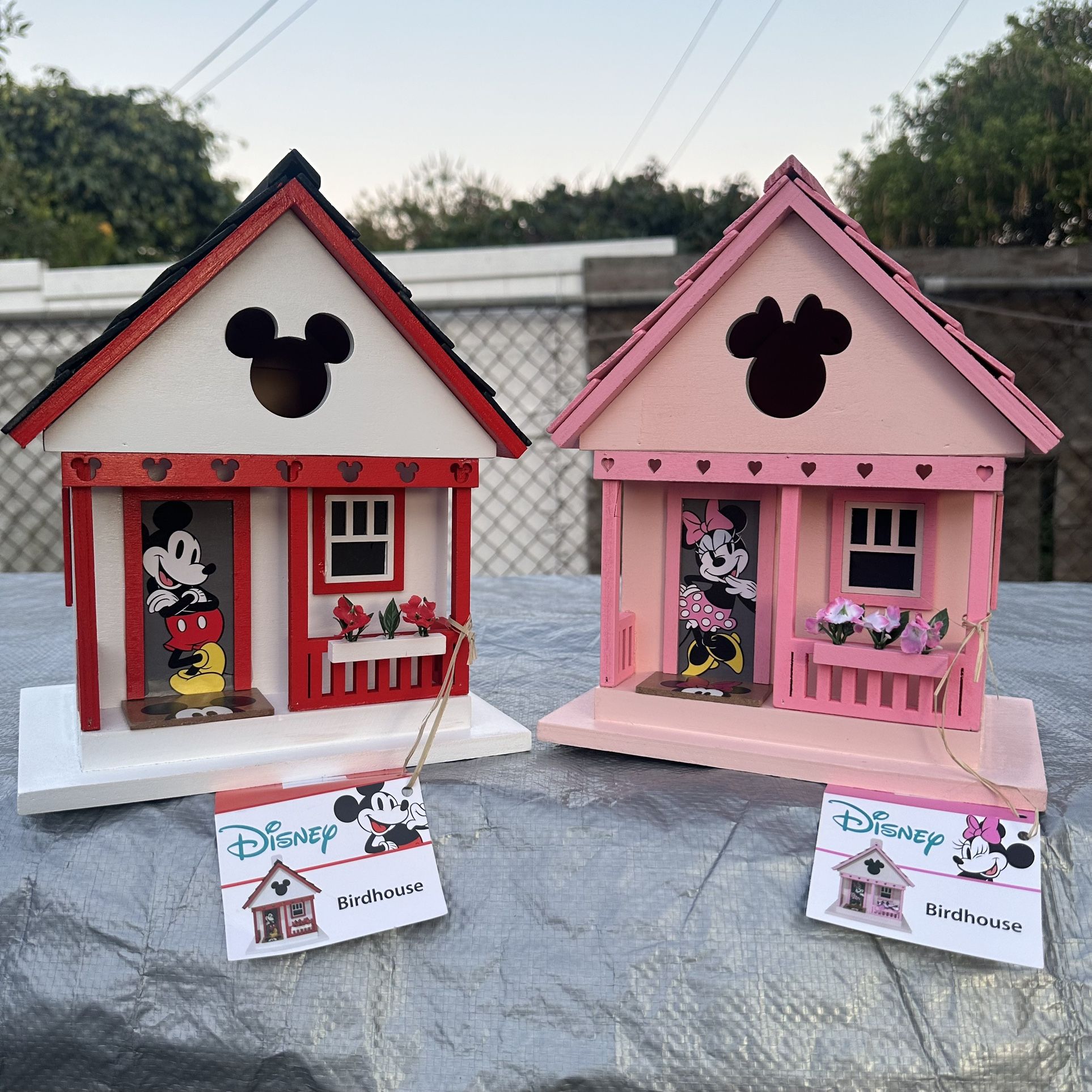 NEW! Disney Mickey & Minnie Mouse BirdHouses
