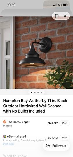 Lampara Hampton bay $25